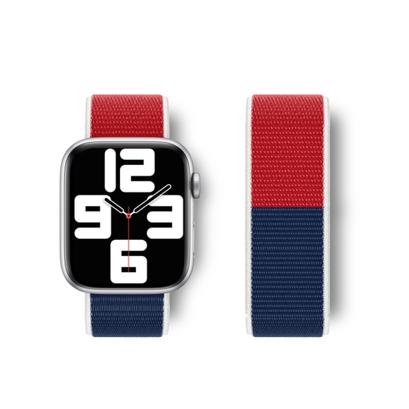 Sports Loop Apple Watch Strap - Blue and Red - Picture 1 of 2